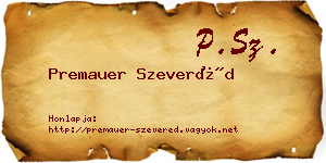 Premauer Szeveréd névjegykártya